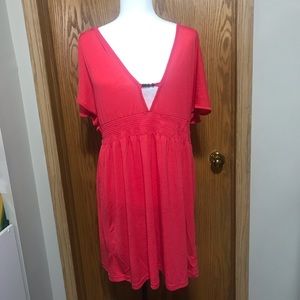 Red beach cover up new without tags